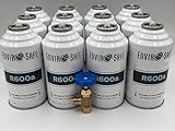 ENVIRO-SAFE R600a Refrigerant - Case of 12 6oz Cans and tap - R600a for HVAC for Use