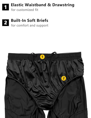 Little Donkey Andy Men's Athletic Running Shorts Lightweight, Quick-Dry, Breathable Gym Shorts with Mesh Liner3