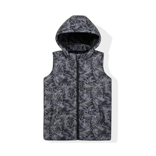 JOYSON Boys Sleeveless Puffer Vest Lightweight Padded Jacket Quilted Hooded Outwear Zipper Waistcoat