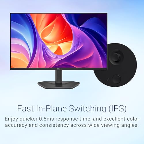 Image of Dell 24 Inch Gaming Monitor, 240Hz, FHD 1080p IPS Display, 0.5ms GTG, AMD FreeSync Premium, HDR10, 99% sRGB, Low Blue Light, Flicker-Free, HDMI, DisplayPort 1.4, VESA, Tilt Adjustable, Black