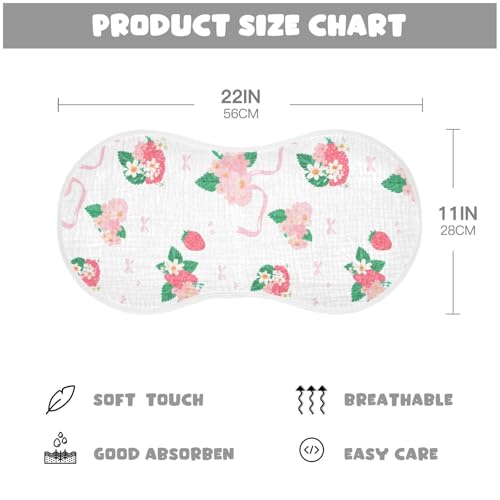 2 Pack Baby Burp Cloths, Soft Absorbent Burping Cloths for Babies, Cotton Milk Spit Up Rags, Large Size for Newborns, Baby Boys and Girls (Floral Pattern)4
