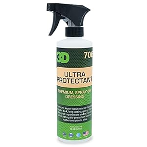 3D Ultra Protectant Tire Shine Spray – Water-Based High Gloss Tire Dressing | Long Lasting UV Protection for Rubber & Vinyl | No Sling | Made in USA |16 oz