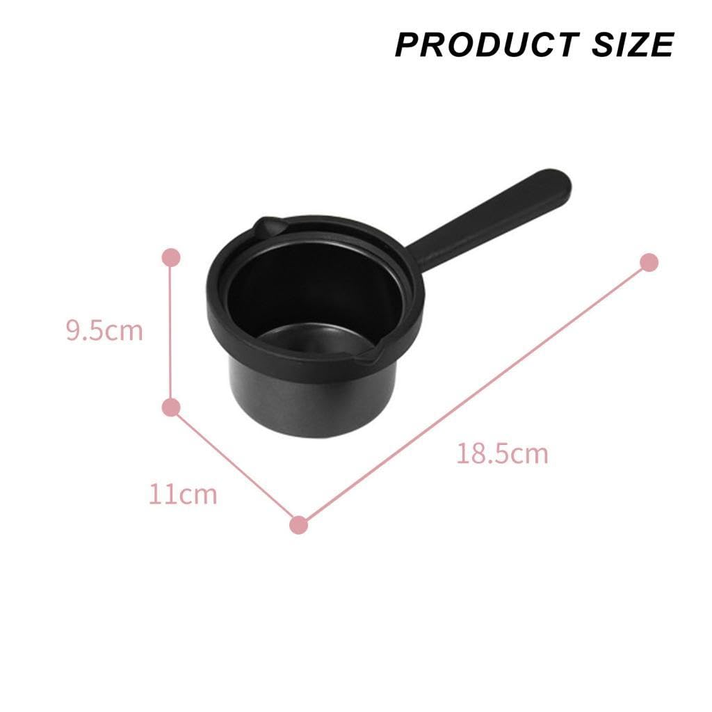 Scaldacera elettrico professionale da 200 ml per uomo e donna con manico, robusto e compatto, ideale per la depilazione la creazione di candele, Nero