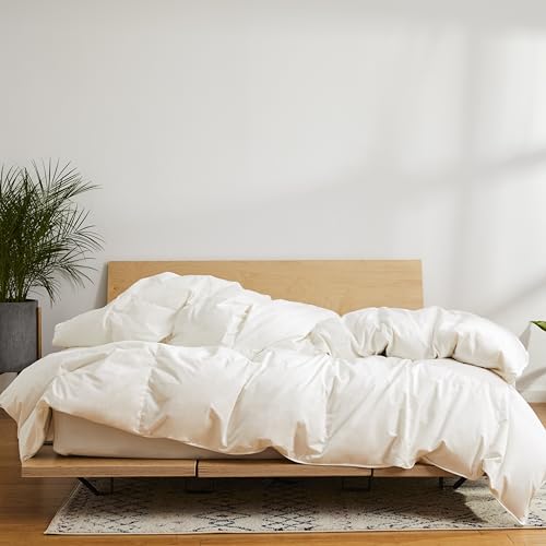 Brooklinen Ultra Warm Luxury Down Comforter 100% Natural Canadian Duck Down Duvet Insert - 750 Fill Power Baffle Box Construction 100% Cotton Shell King/Cali King Size Comforter