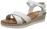 Da.-Sandalette Tamaris Damen 1-1-28248-24 Leder Riemchensandalen, Weiß (Offwhite 109), 38 EU