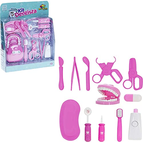 Kit Dentista, Art Brink, Girl, Rosa, 12 Peças