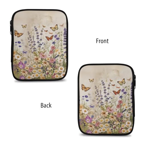 Image of Butterfly Crochet Hook Case Portable Floral Knitting Needle Case without Hooks and Accessories Empty for Airports and Parks