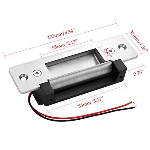 Electric Door Strike Lock ANSI Standard Heavy Duty Fail-Secure/Fail-Safe Adjustable 12V DC for Door Access Control System Cylindrical Locksets Black by YUANWIN - Used condition - Image 5