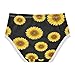 Joisal Cotton Toddlers Underwear Floral Yellow Sunflowers Petals Panties Little Girl Stylish Undies Kids Briefs 5T