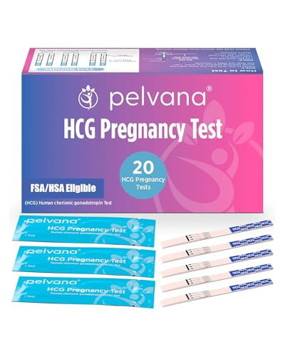 Image of Pelvana HCG Pregnancy Test Strips 20 Count - Accurate Results in 5 Minutes, Easy to Use at Home, Value Pack Ideal for Women Trying to Conceive Naturally & Needing to Test Often - Bulk Pregnancy Tests