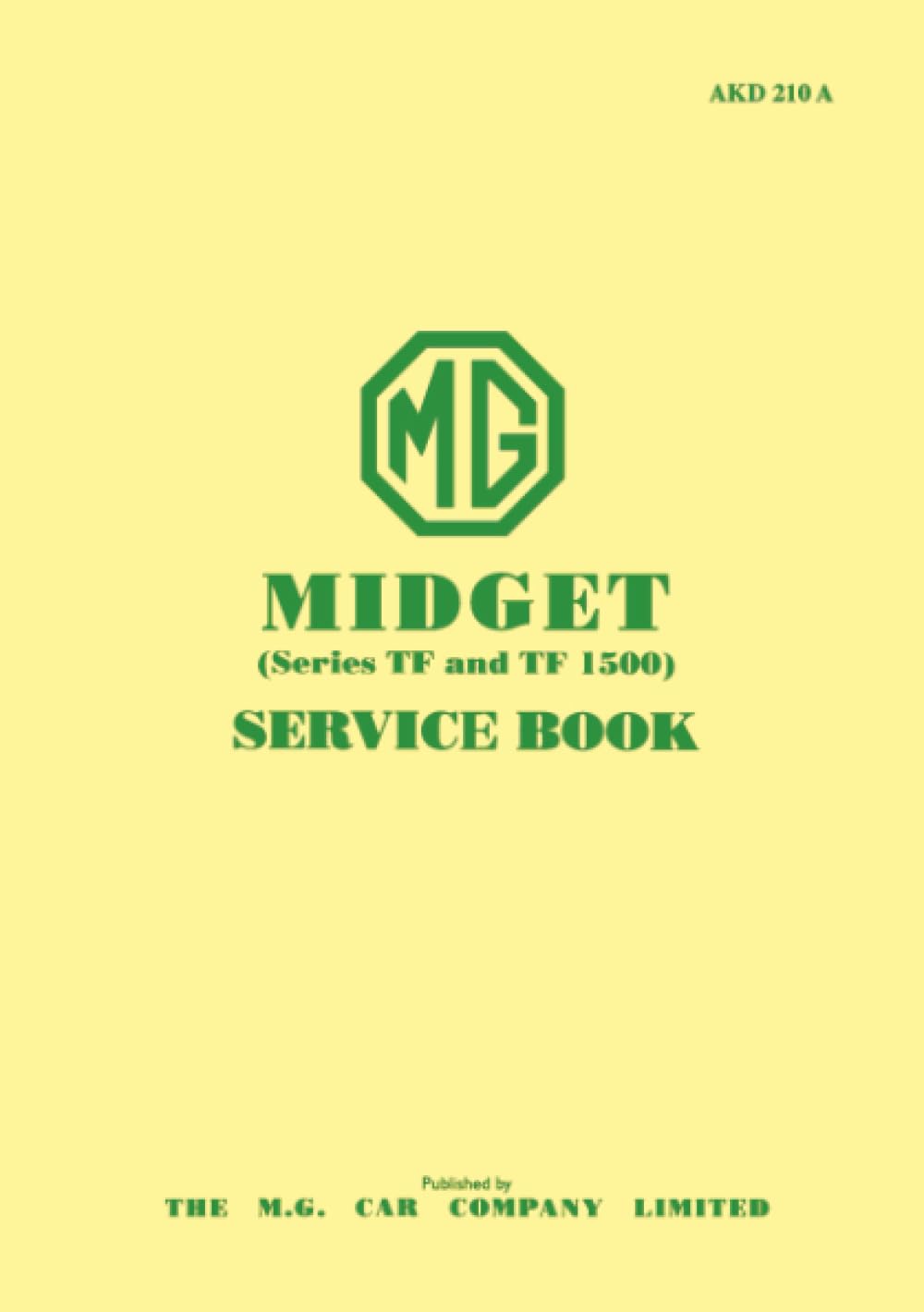 MG MIDGET (Series TF and TF 1500) SERVICE BOOK