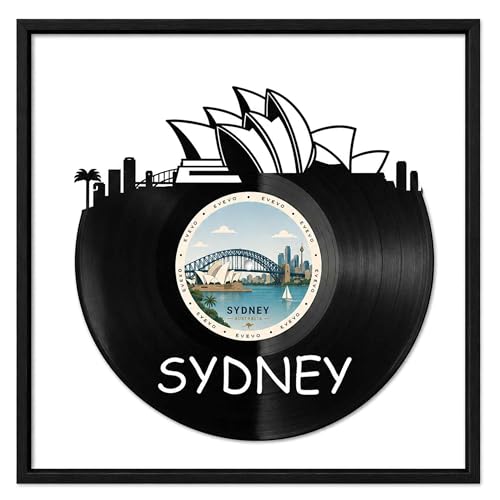 Cadre déco vinyle Sydney haut de gamme - Tableau 32x32 cm EVEVO