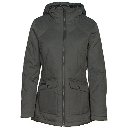 Columbia Women's Crescent Cliff Down Hooded Insulated Jacket Parka (M) Black