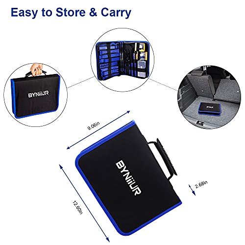 Byniiur Trim Removal Tool, Car Pry Tools, Auto Panel Door Audio Removal Tool Kit, Clip Fastener Remover Pry Tool Set, Glove & Magnetic Holder Included, Blue #TOP6