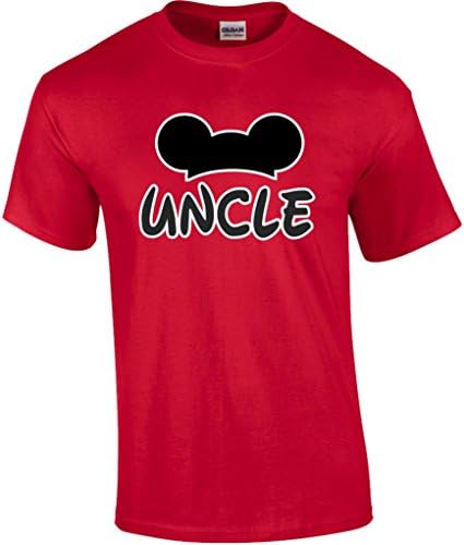 Mickey Dad Minnie Mom Disney FAMILY Vacation BIRTHDAY Matching Tshirts L UNCLE-Red