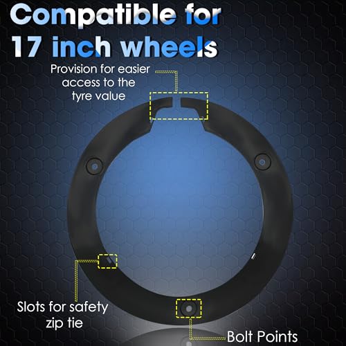 Image of OTO2EYE Bike Wheel Cover for 17 inch Wheel VS Raider 125 4Pcs Set ABS Plastic Black