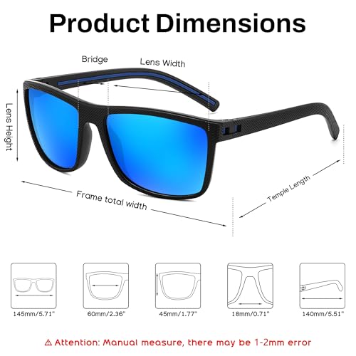 Image of FEISEDY Polarized Sunglasses for Men and Women Lightweight Frame Sun Glasses with UV400 Protection for Driving Fishing B0301