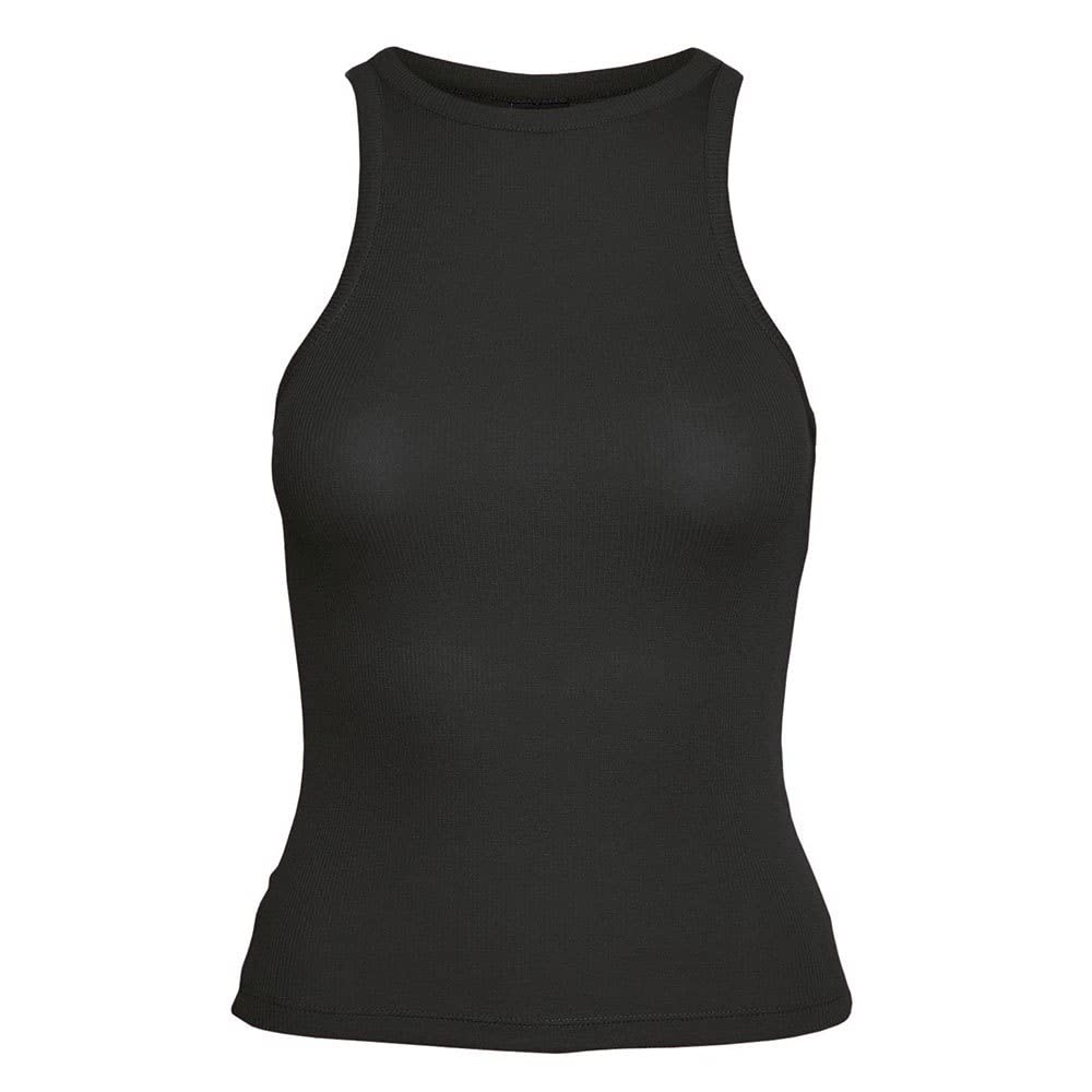 VERO MODA Women's Vmroma S/L Rib Top JRS Noos, Black, XS
