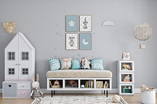 4Good Afbeeldingen kinderkamer, modern, Nordic Moon, sterren, zon, zon, maan, sterren, fotoset, jongens, meisjes… - Afbeelding 4