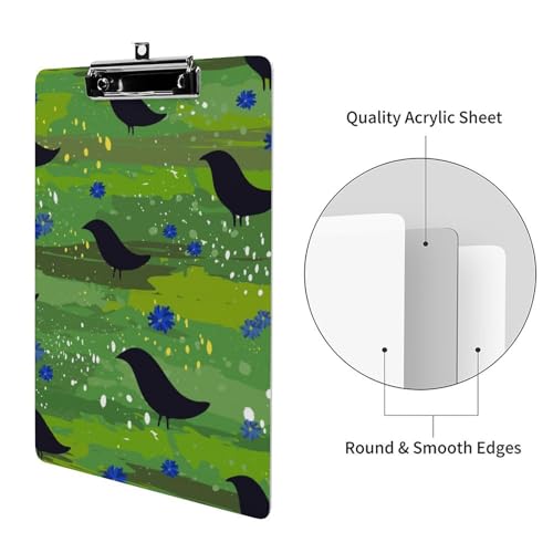 Planchette à pince porte bloc format A4 jolis oiseaux - 3