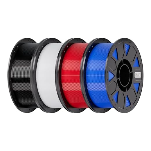 Creality Ender PETG 3D Printer Filament 1.75mm 4KG (8.8lbs), High Precision, Strong Toughness, Odorless, Better Flow, Moistureproof 3D Printing Ender PETG Filament, Black+White+Blue+Red