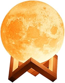 Moon Lamp, 16 Colors 3D Moon Light with Stand, Touch & Remote Control Moonlight Lamp, Home Night Light with USB Charging, Birthday Party Gifts,Cool Nursery Decor for Your Baby Kids(5.9 inch/15cm)
