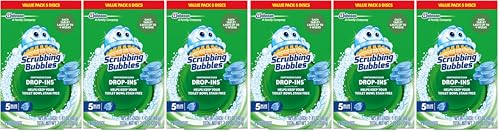 Image of Scrubbing Bubbles Toilet Bowl Tablets, Continuous Clean Toilet Drop In Discs, Each Tablet Provides 4 Weeks of Protection Against Stains and Build Up, 5 Count (Pack of 6)