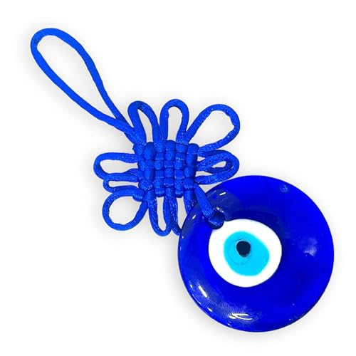 Image of Glass Blue Node Evil Eye Wall Hanging - 10 cm