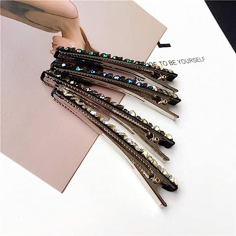 Miniatura 3 de Vpang Pinza para el cabello, 2 pinzas para el cabello con diamantes de imitación brillantes, horquillas, accesorios para el cabello para mujeres y