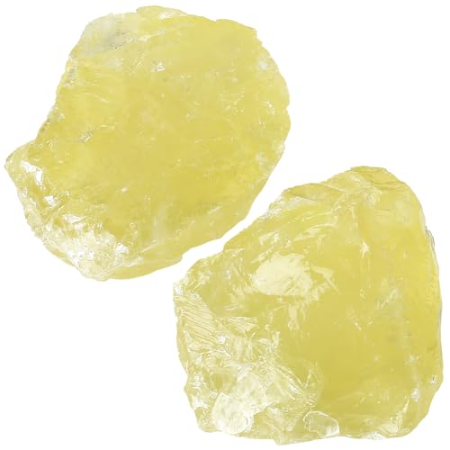 Image of 2Pcs Citrine 1.8-2.2 inch Large Raw Crystals Natural Stones Citrine Healing Crystal Rocks for Polishing Decoration DIY Tumbling Wire Wrapping Wicca Reiki Rough Rock Gifts