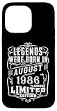 Installation facile Anniversaire août 1986 édition limitée Vintage Birthday Coque pour iPhone 14 Pro Max