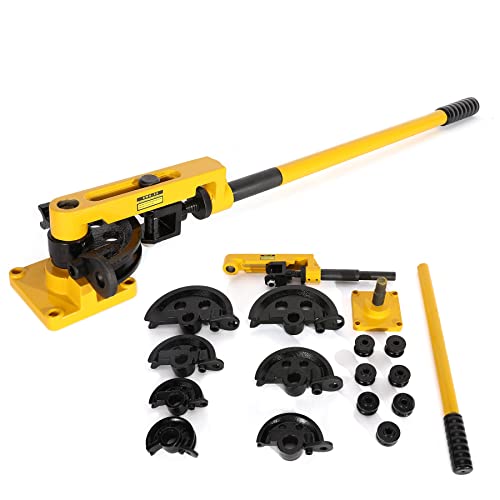 ZELCAN Dobladora de Tubos Manual 10-25mm Máquina de Doblado de Tubos de Acero al Carbono Dobladora de Tubos con 7 Troqueles de Alta Resistencia Cover