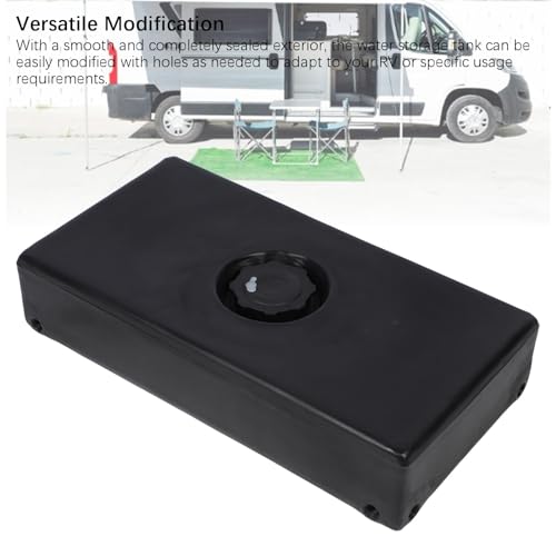 Image of Diydeg 8 Gallon RV Water Holding, 26 X 13.4 X 5.5inch Leakproof Impact Black RV and Gray Water Holding with 85mm Large Diameter Inlet, for RVs Trailers Boats