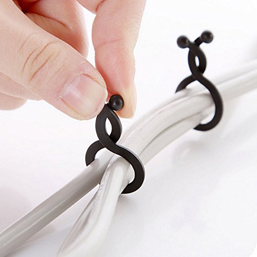 Toosunny 50 Pack PP Twist Ties,Reusable Cable Ties Assorted Size (D:11mm and 18mm) Cable Ties Cord Organizer Cord Management for Household, Office, Travel - Thumbnail 6