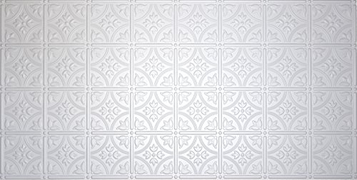 Global Specialty Products Tile for Surface Mount Glue Up Installation, 2 by 4-Feet, White