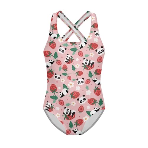 Image of JEOCODY Swimsuit for Girls One Piece Bathing Suit for Teens Crossback Hawaiian Beach Swimwear