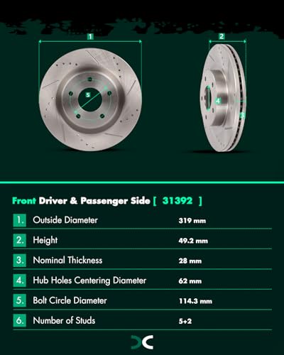 Image of SCITOO Brake Kits Front Rear Brake Rotors Brake Pad:31464;31312;D1650;D905 | Fit For Nissan For Altima 2013-2025