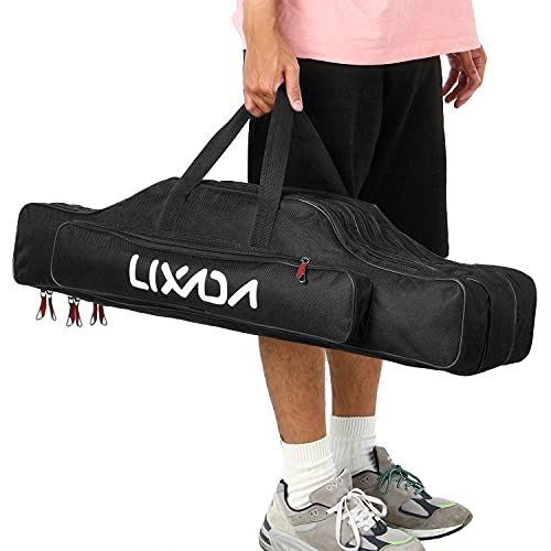 Lixada 3 Couches Sac de Canne à Pêche 90cm/120cm/150cm Canne Pliante Portable Étui de Transport Moulinet de Pêche Sac de… - Image 3