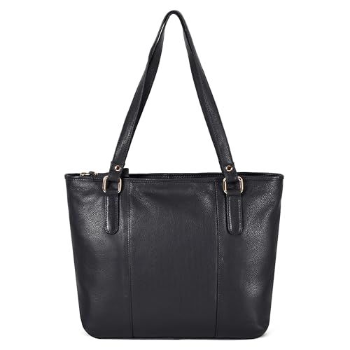 Image of Leather Purse For Women - Real Leather Tote For Women - Ladies Shoulder Handbag For Work, Travel, Casual Use