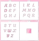Cookie Stencil Set Alphabet 1 Bold with Mask, 4 pcs.