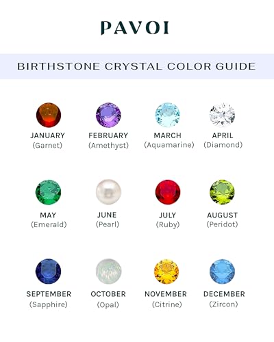 PAVOI 14K Gold Plated Crystal Birthstone Bar Necklace | Dainty Necklace | Gold Necklaces for Women4