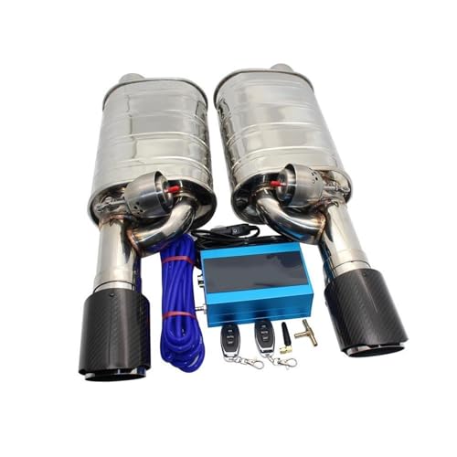 Silenciador variable para coche con mando a distancia y kit de tubo regulable de 70mm