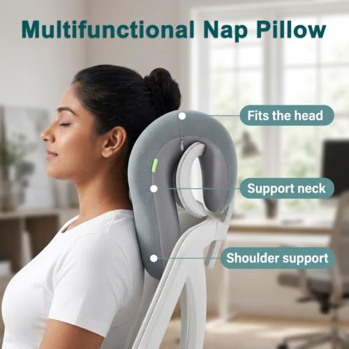 Image of Neck Support Pillow Memory Foam Chair Headrest Foam Desk Pillow