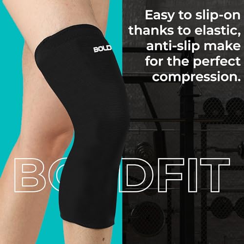 Boldfit Knee Caps for Women for Pain Relief Compression Knee Support for Men Gym Running Jogging Sports Workout Cap Pad Sleeve Braces Band Belt Guard Premium Leg Pain Relief Products - L