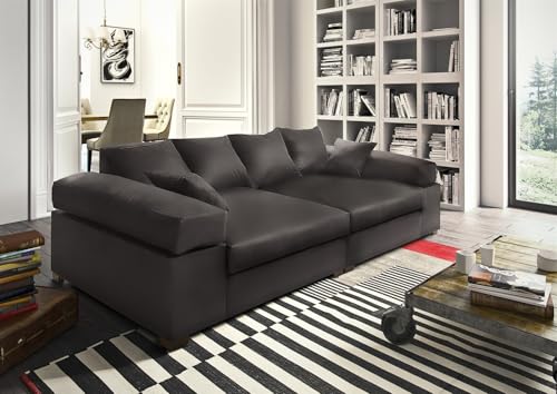 Fun Möbel Big Sofa Couchgarnitur Megasofa Riesensofa Arezzo Kunstleder Madryt (Braun)