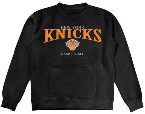 Blue 84 New York Knicks NBA Officially Licensed Women's Pocket Crewneck Sweatshirt Embroidery, Alternate Color, Large by Blue 84 - Used condition - US$43.22