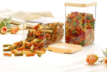 Image of Women's 1st Choice Unbreakable Plastic Containers Set (1200ml, Set of 8-Orange)