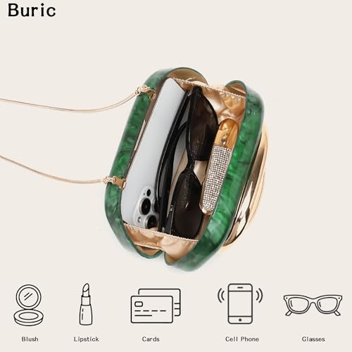 Image of Acrylic Clutch Purse for Women Marbling Evening Wedding Handbags Acrylic Shell Box Purses for Party Prom Cocktail