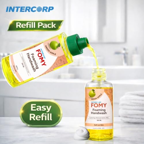 Image of Hydrating Foam Hand Wash 160ml Each (Green Apple - Pack of 3) | Soft & Refreshing Handwash Foam | Gentle on Skin | 99% Germs Protection