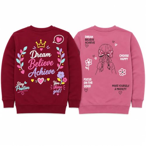 Image of NammaBaby Girls Cotton Round Neck Sweatshirt